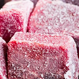 Frozen beef and pork